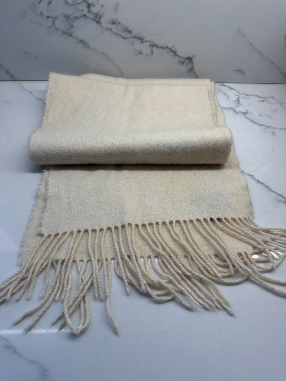 Charter Club Cream Fringe Scarf